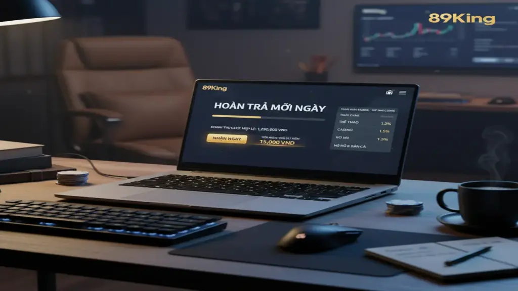 Cách nhận hoàn trả mỗi ngày 89king