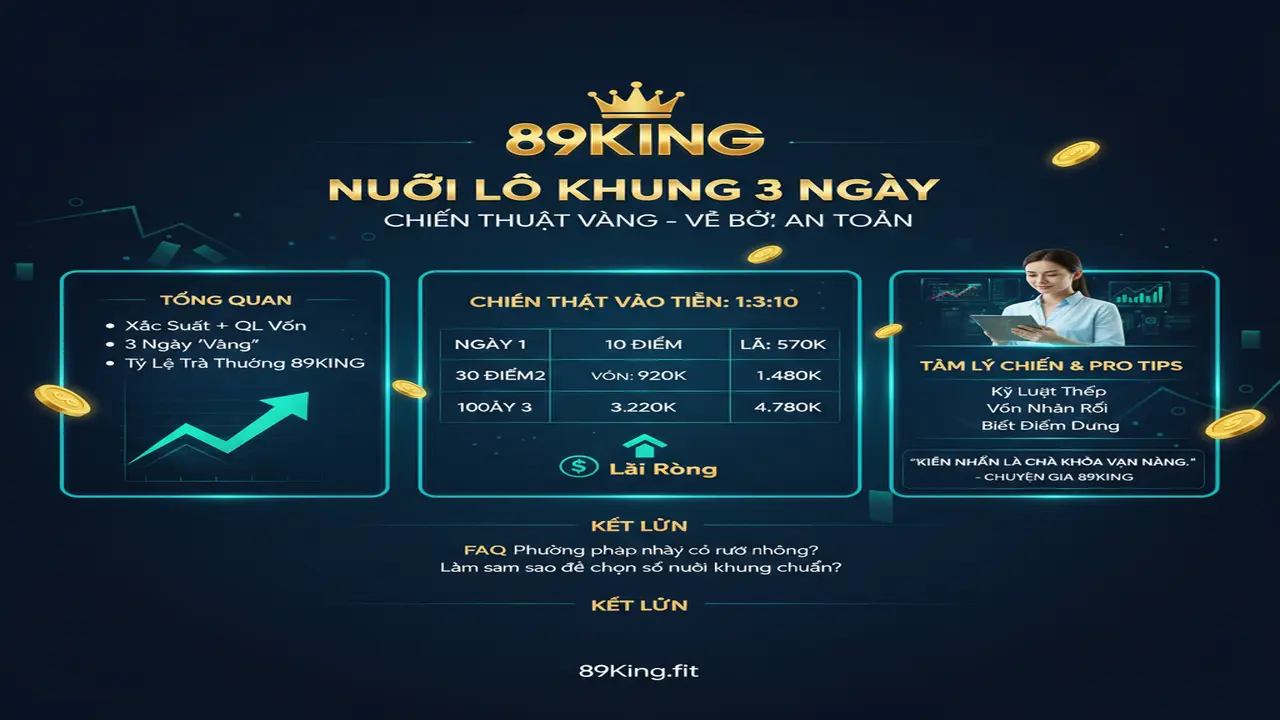 Bí kíp nuôi lô khung 3 ngày 89king